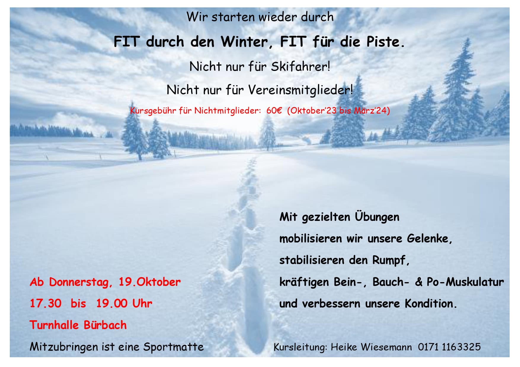 FIT durch den Winter, FIT für die Piste