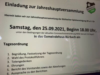 Einladung zur Jahreshauptversammlung